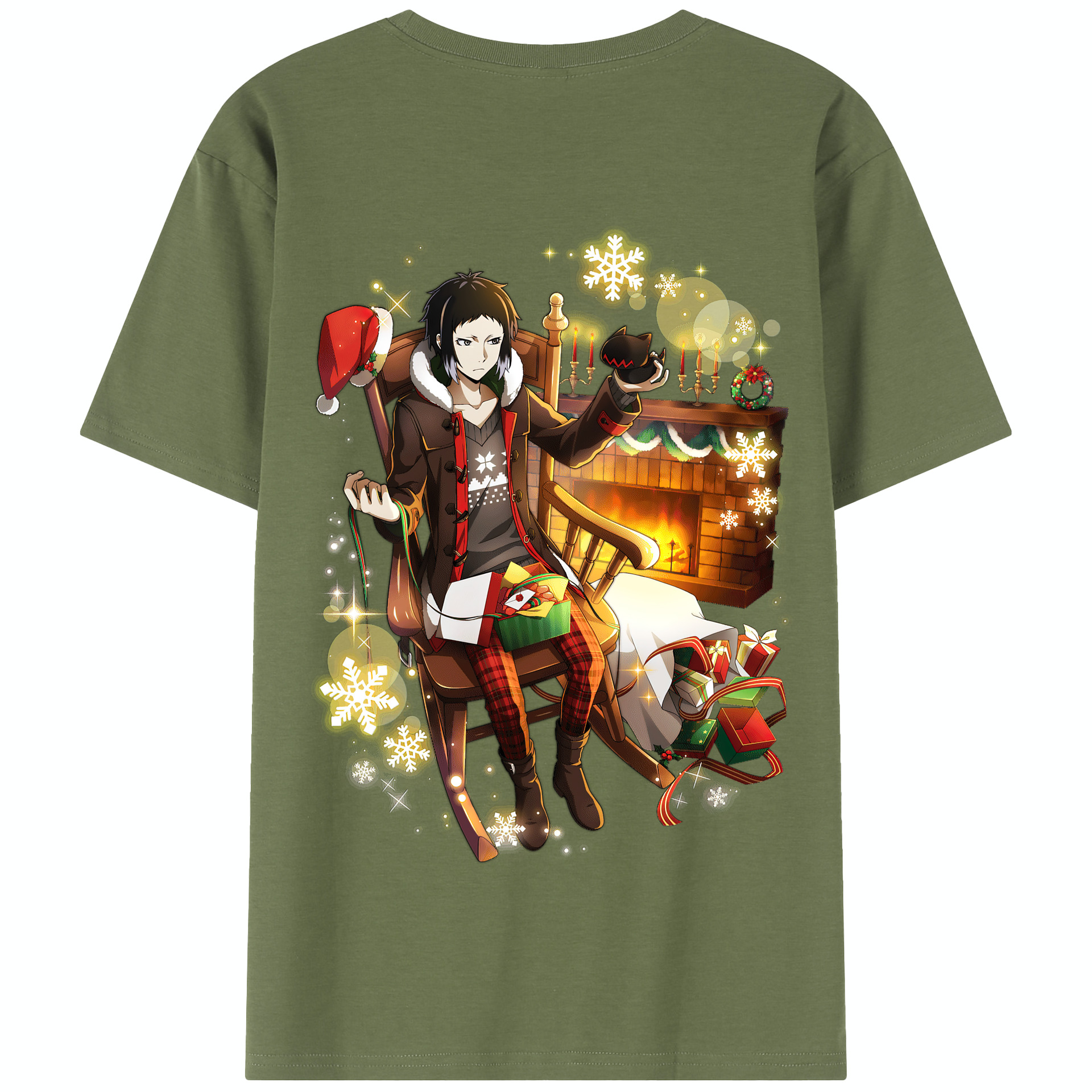 （画像用） 文豪ストレイドッグス Bungo Stray Dogs 綿100％半袖Tシャツ（背面プリント）